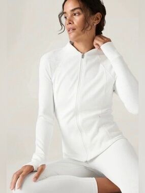$129 NWT Athleta ribbed salutation jacket